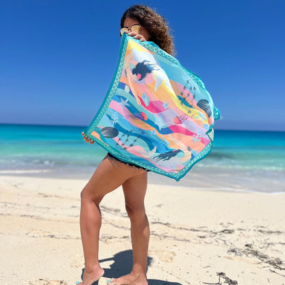 Seascape Satin Bandana - Joviality-eg